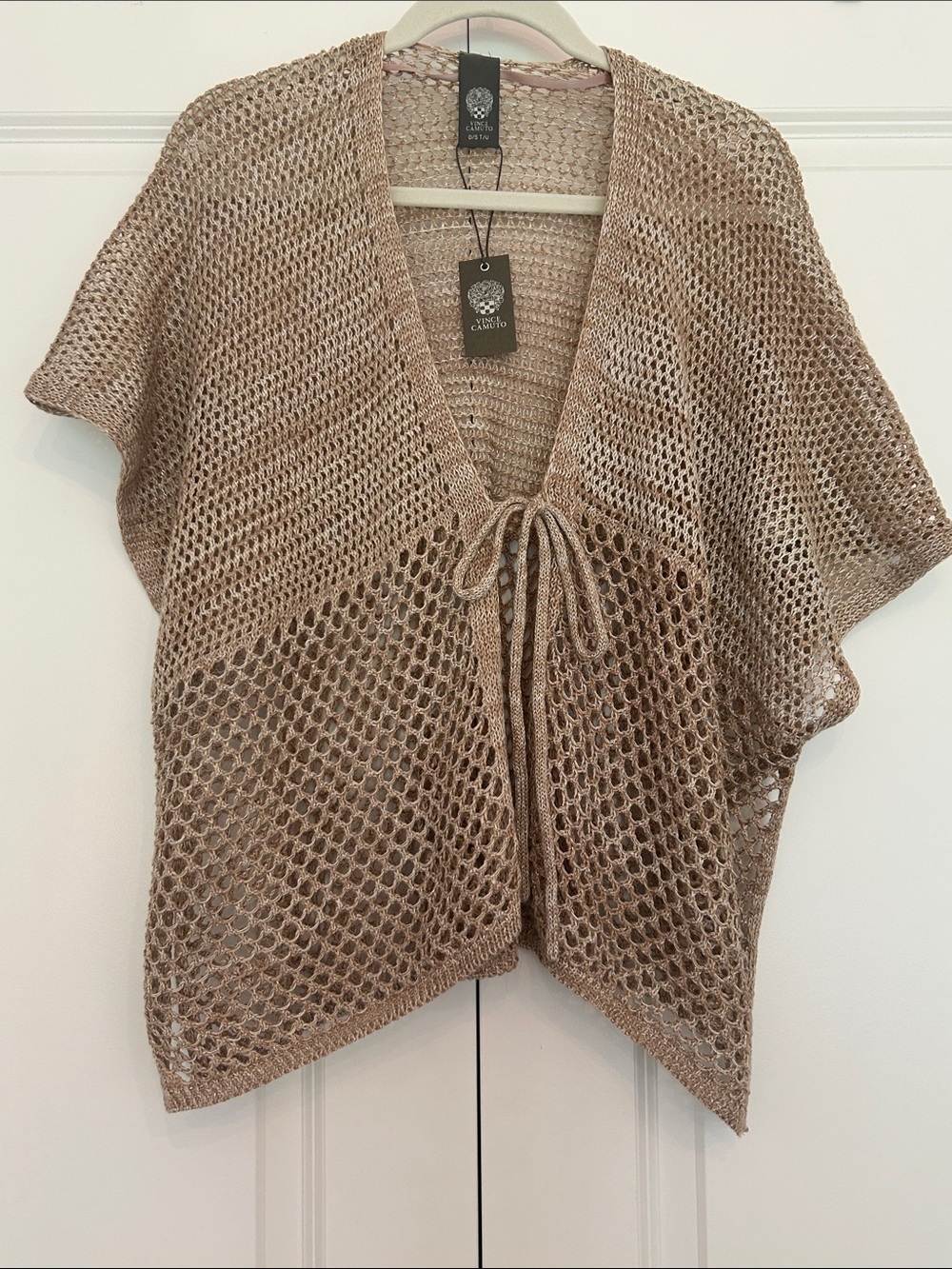 Vince Camuto Marled Knit Tie-Front Ruana